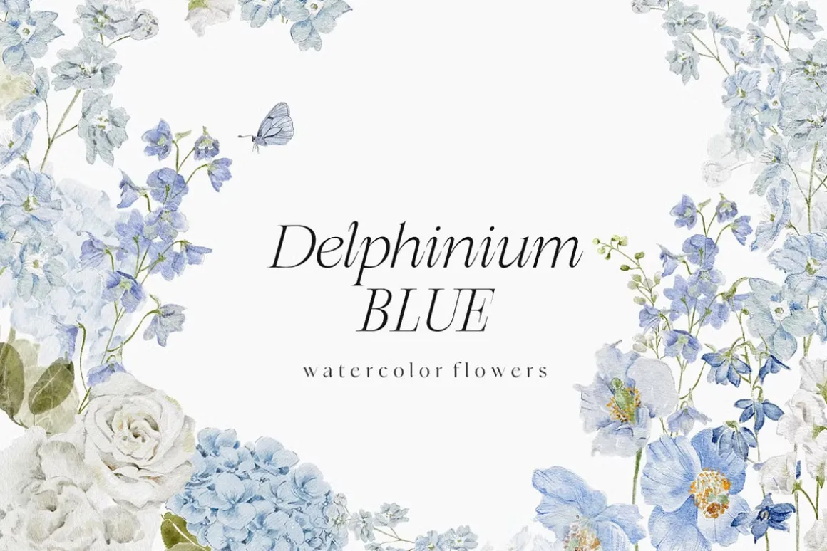 Watercolor Florals Graphics bundle