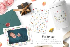Watercolor Flower Crest DIY
