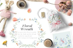 Watercolor Flower Crest DIY