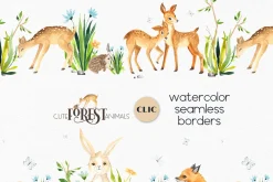 Watercolor Forest Animals