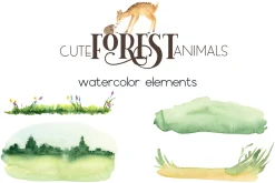 Watercolor Forest Animals