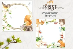 Watercolor Forest Animals