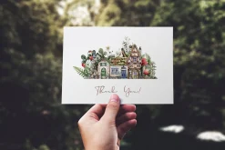 Watercolor Forest Houses
