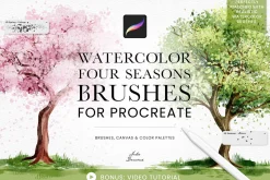 Watercolor Four Seasons Brushes