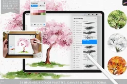 Watercolor Four Seasons Brushes