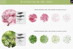 Watercolor Four Seasons Brushes