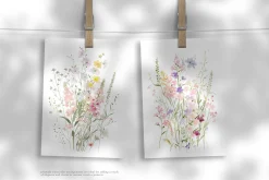 Watercolor Gentle Wildflower Clipart