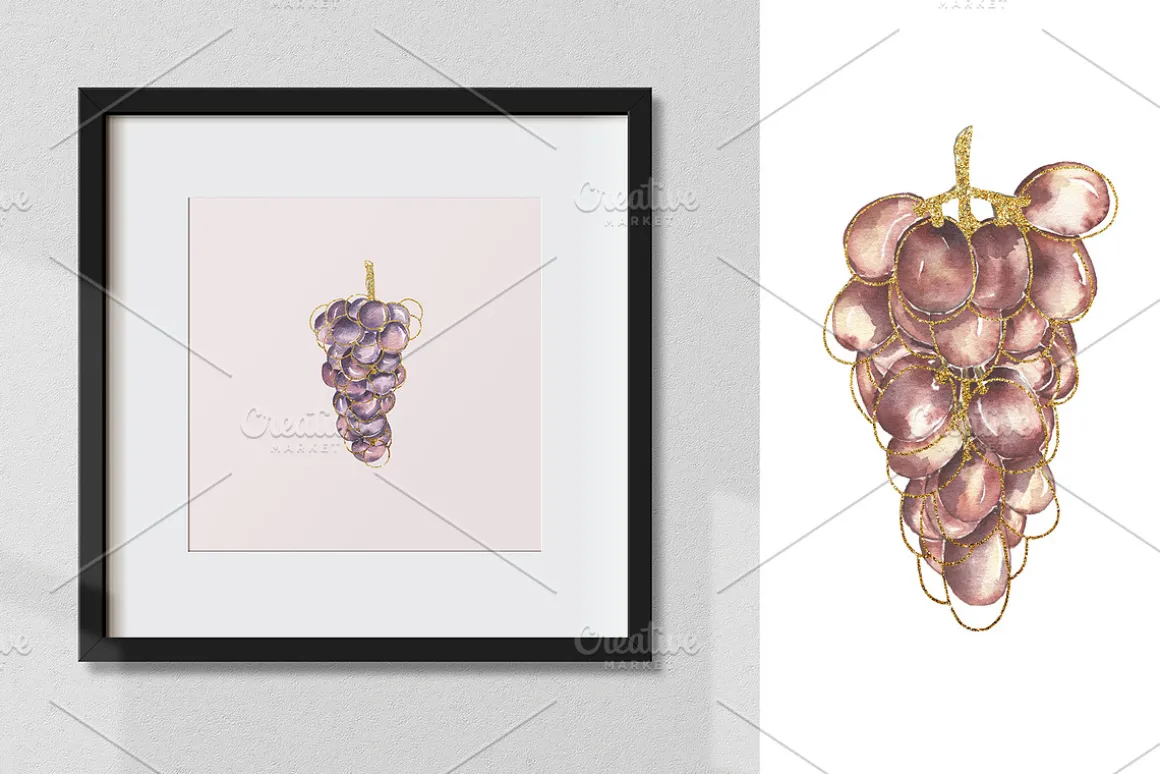 Watercolor Grapes Collection