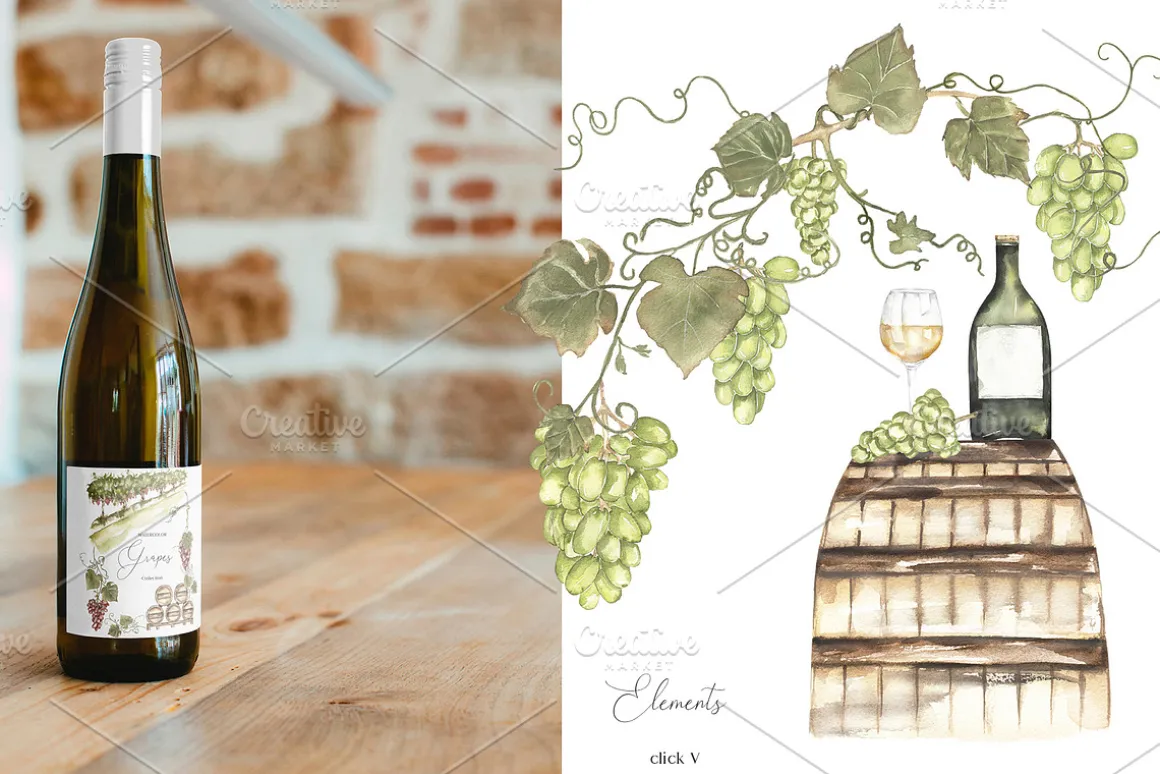 Watercolor Grapes Collection