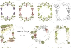 Watercolor Grapes Collection