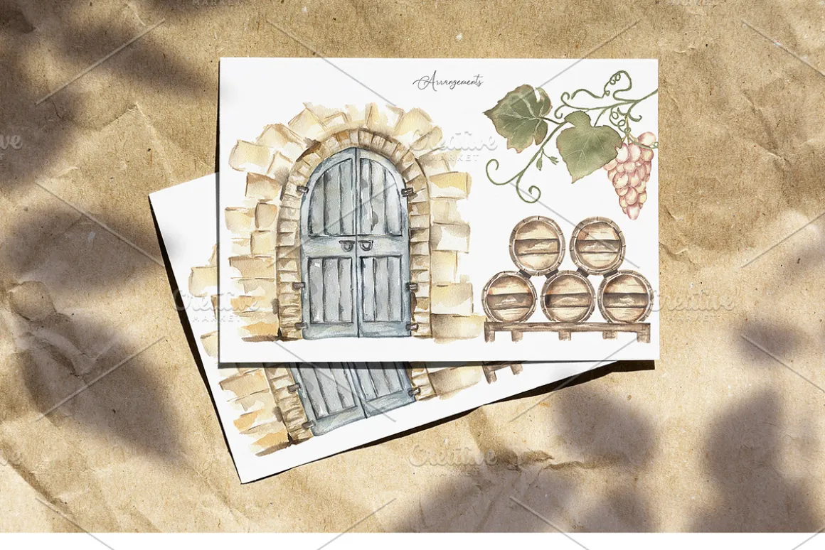 Watercolor Grapes Collection