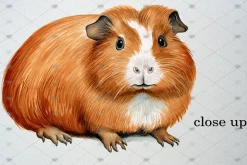 Watercolor Guinea Pig Clipart Set
