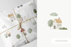 Watercolor Happy Farm