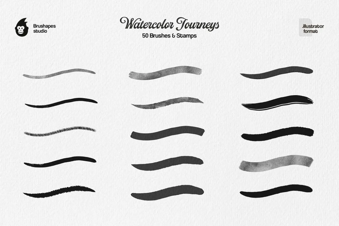 Watercolor Illustrator Brushes