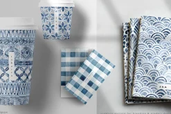 Watercolor Indigo Summer Patterns