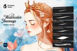 Watercolor Journey Photoshop Brushes