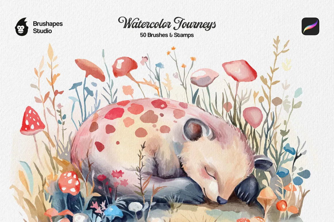 Watercolor Journey Procreate Brushes