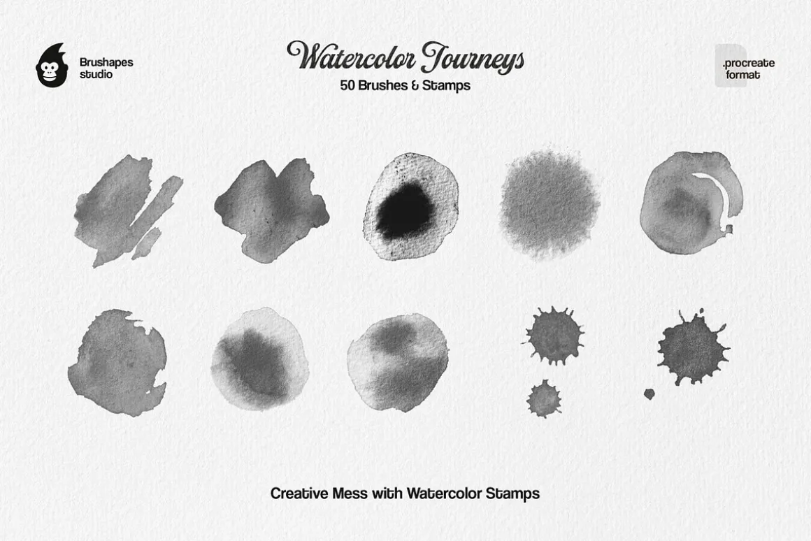 Watercolor Journey Procreate Brushes