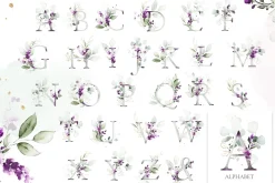Watercolor Lavender Wedding flowers