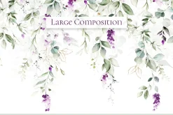 Watercolor Lavender Wedding flowers
