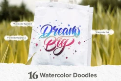 Watercolor Lettering Brush Toolbox