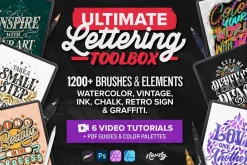 Watercolor Lettering Brush Toolbox