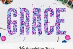 Watercolor Lettering Brush Toolbox