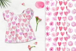 15 Watercolor Love Seamless Patterns