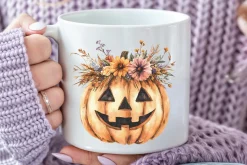 Watercolor Neutral Halloween Clipart
