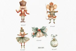 Watercolor nutcracker clipart