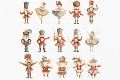 Watercolor nutcracker clipart