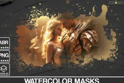 Watercolor overlay Clipping masks