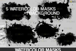 Watercolor overlay Clipping masks