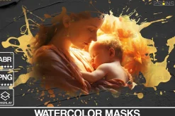 Watercolor overlay Clipping masks