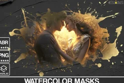Watercolor overlay Clipping masks