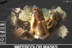Watercolor overlay Clipping masks