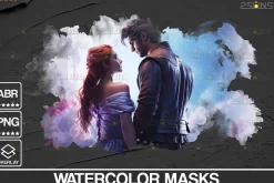 Watercolor overlay Clipping masks