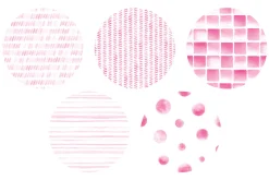 20 Watercolor Patterns Pink
