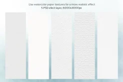 Watercolor Photoshop brush set