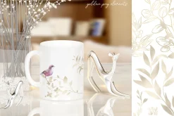 Watercolor Pink Peonies, golden png