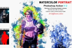 Watercolor Portrait PS Action V-2
