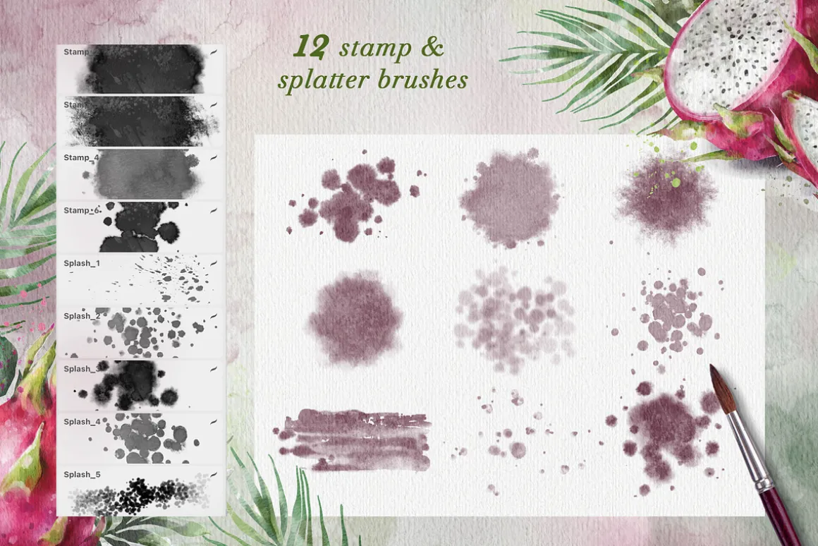 Watercolor Procreate Brushes.