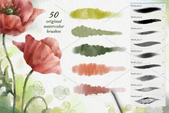 Watercolor Procreate Brushes.