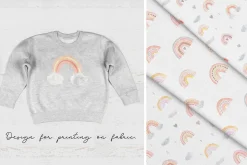 Watercolor Rainbow. Cute Patterns