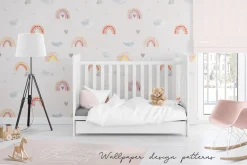 Watercolor Rainbow. Cute Patterns