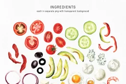 Watercolor Salad Creator Collection