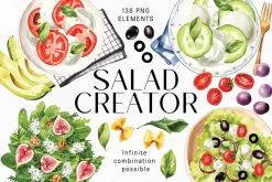Watercolor Salad Creator Collection