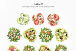 Watercolor Salad Creator Collection