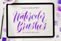 Watercolor Script Procreate Brushes