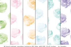 Watercolor seamless pattern, stripes
